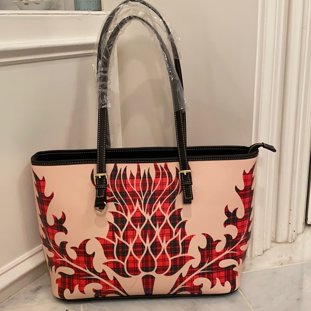 Scottish thistle tote bag
